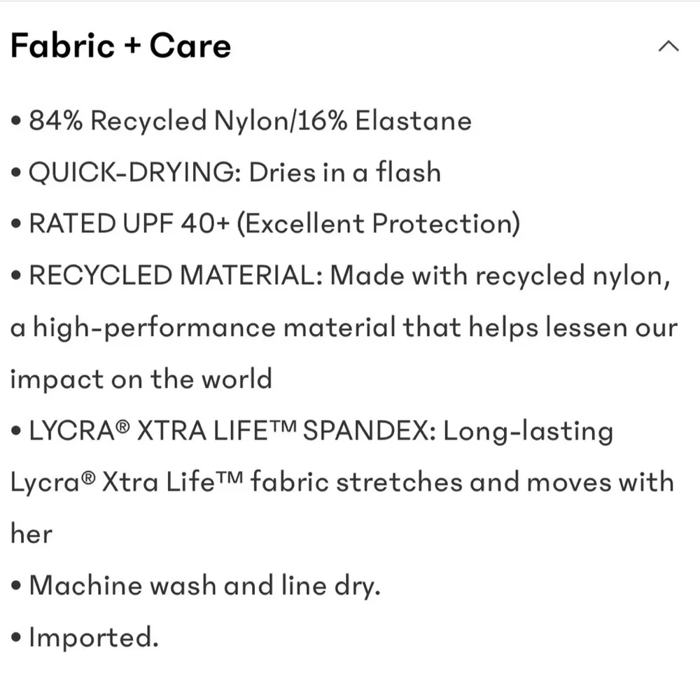 Athleta quality swimsuit